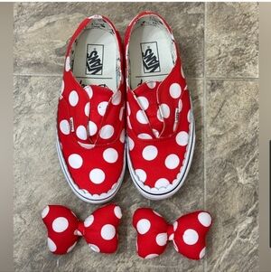 Vans Red and White Athletic Shoes